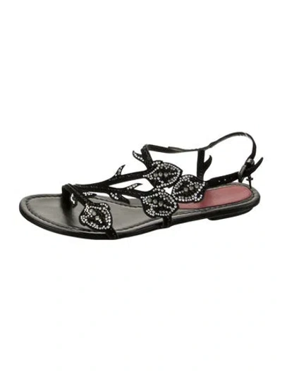 Pre-owned Cesare Paciotti Leather Sandals In Black