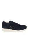 Cesare Paciotti Man Sneakers Navy Size 9 Leather