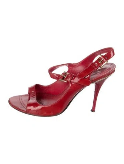 Pre-owned Cesare Paciotti Patent Leather Sandals In Red