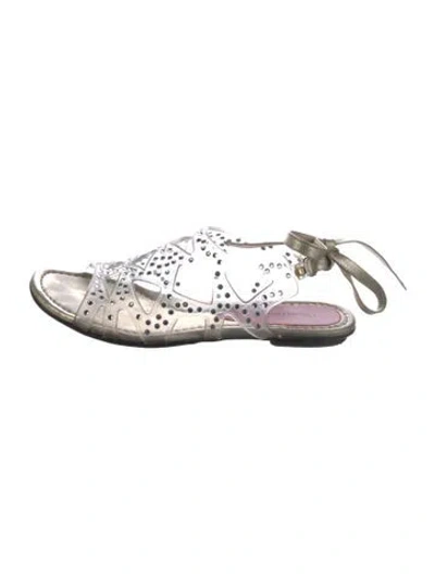 Pre-owned Cesare Paciotti Pvc Sandals In Silver