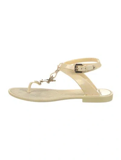 Pre-owned Cesare Paciotti Rubber Sandals In Neutrals