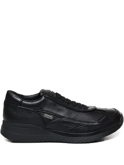 Cesare Paciotti Story Lace-up Leather Sneakers In Black
