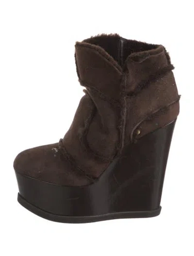 Pre-owned Cesare Paciotti Suede Boots In Brown