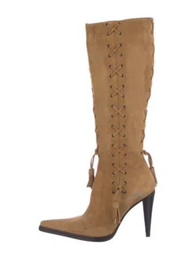 Pre-owned Cesare Paciotti Suede Boots In Brown