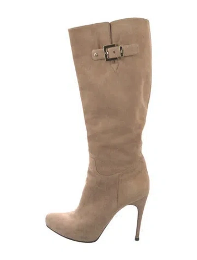 Pre-owned Cesare Paciotti Suede Boots In Neutrals