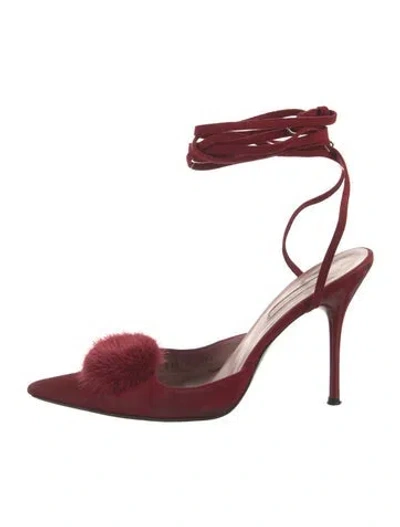Pre-owned Cesare Paciotti Suede D'orsay Pumps In Multi
