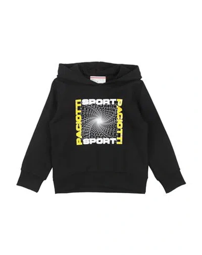 Cesare Paciotti Babies' Paciotti Toddler Boy Sweatshirt Black Size 4 Cotton, Elastane