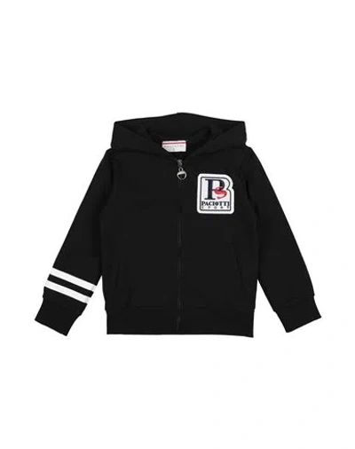 Cesare Paciotti Babies' Paciotti Toddler Boy Sweatshirt Black Size 4 Cotton, Elastane