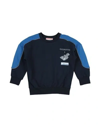 Cesare Paciotti Babies'  Toddler Boy Sweatshirt Navy Size 4 Cotton, Elastane In Blue