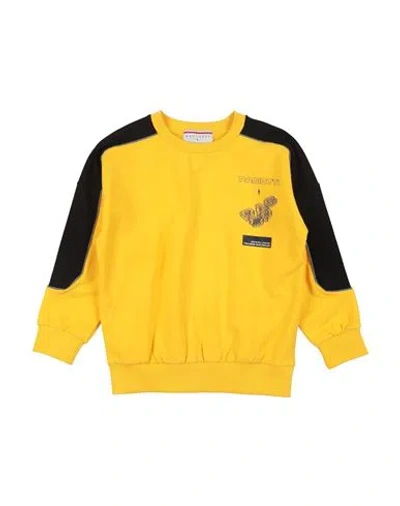 Cesare Paciotti Babies' Paciotti Toddler Boy Sweatshirt Yellow Size 6 Cotton, Elastane