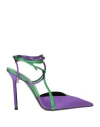 Cesare Paciotti Woman Pumps Green Size 8 Textile Fibers In Green