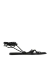 Cesare Paciotti Woman Sandals Black Size 10 Textile Fibers