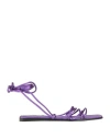 Cesare Paciotti Woman Sandals Purple Size 8 Textile Fibers