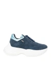 Cesare Paciotti Woman Sneakers Navy Size 6 Leather In Navy