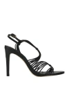 Cesare Paciotti Woman Thong Sandal Black Size 6 Leather