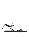 Cesare Paciotti Woman Sandals Black Size 10 Textile Fibers In Black