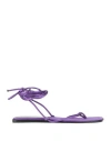 Cesare Paciotti Woman Thong Sandal Purple Size 9.5 Textile Fibers