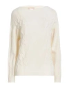 C'est Moi Woman Sweater Ivory Size M Viscose, Polyester, Polyamide In White