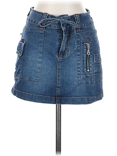 Pre-owned C'est Toi Denim Skirt In Blue