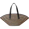 Cesta Collective Large Raffia Taco Tote In Brown