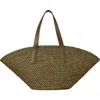 Cesta Collective Large Raffia Taco Tote In Green