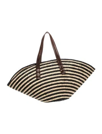 Pre-owned Cesta Collective Raffia Tote In Neutral