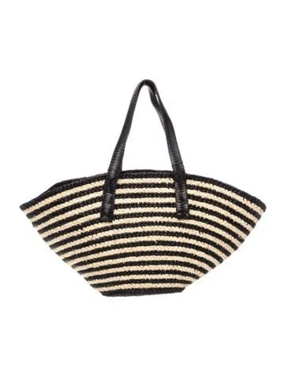 Pre-owned Cesta Collective Raffia Tote In Neutral