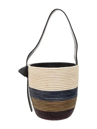 Pre-owned Cesta Collective Straw Bucket Bag