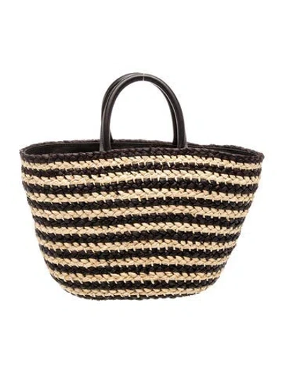 Pre-owned Cesta Collective Straw Top Handle Bag In Neutral
