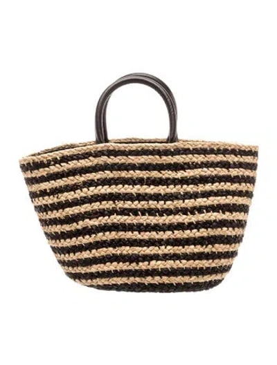 Pre-owned Cesta Collective Straw Top Handle Bag In Neutral