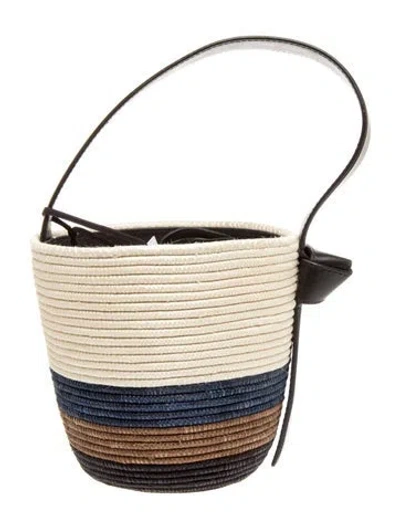 Pre-owned Cesta Collective Straw Top Handle Bag W/ Tags In Black