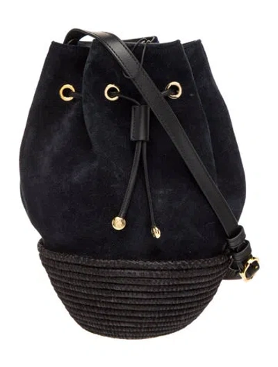 Pre-owned Cesta Collective Suede Bucket Bag W/ Tags In Black