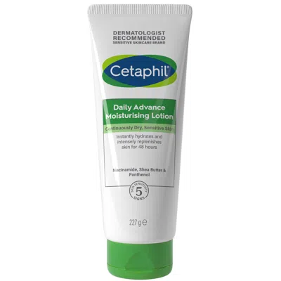 Cetaphil Daily Advance Moisturising Lotion With Shea Butter & Niacinamide For Dry To Very Dry Sensitive Skin In White