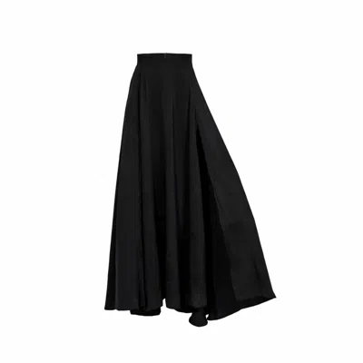 Ceva Cu Dichis Women's Long Skirt High Waist Black
