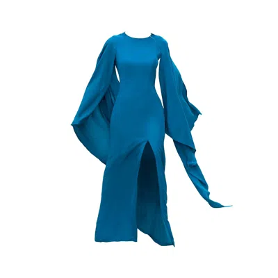 Ceylan Bcn Women's Blue Atenas Maxi Dress Teal
