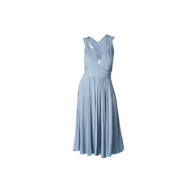 Ceylan Bcn Women's Blue Cocktail Midi Dress Aqua