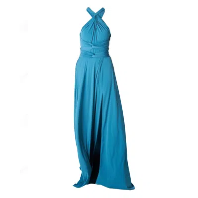 Ceylan Bcn Women's Blue Sexy Dress Teal