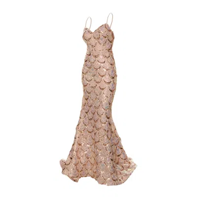 Ceylan Bcn Women's Gold Dalmatino Maxi Dress Champagne
