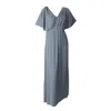 Ceylan Bcn Women's Grey Tunique Maxi Dress Silver In Grey