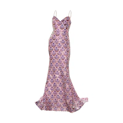 Ceylan Bcn Women's Pink / Purple Dalmatino Maxi Dress Purple Pink In Pink/purple