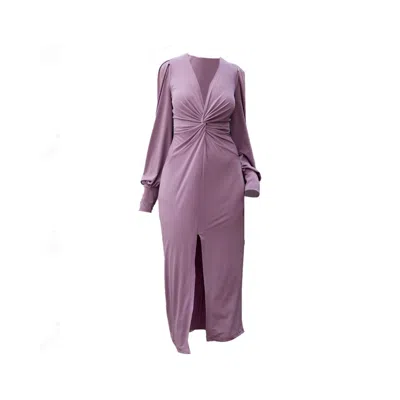 Ceylan Bcn Women's Pink / Purple Minsk Midi Dress Malva In Pink/purple