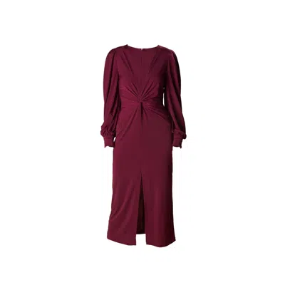 Ceylan Bcn Women's Pink / Purple / Red Minsk Midi Dress Aubergine In Pink/purple/red