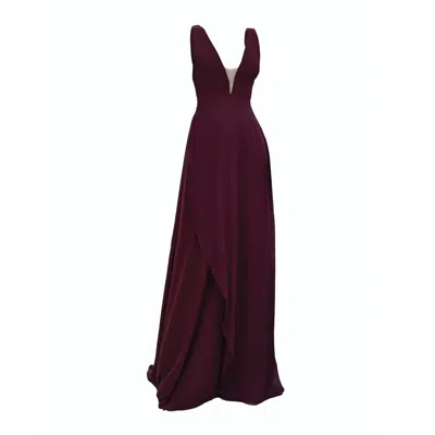 Ceylan Bcn Women's Red Sicilia Maxi Dress Burgundy