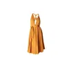 Ceylan Bcn Women's Yellow / Orange Cocktail Midi Dress Mustard In Yellow/orange