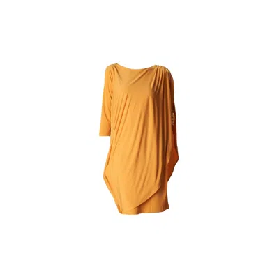 Ceylan Bcn Yellow / Orange Lady Midi Dress Mustard In Yellow/orange