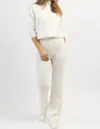 Cezele Bunny Slope Flare Pant Set In Ivory