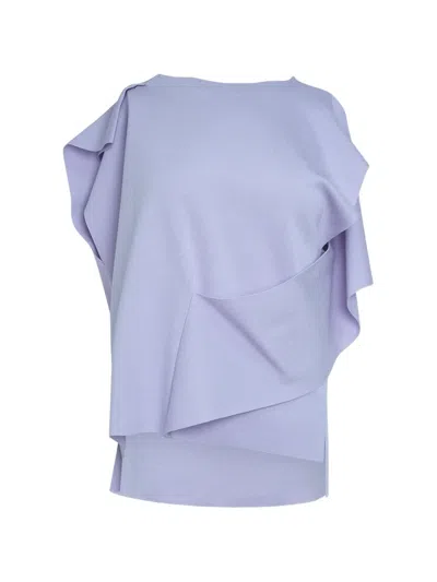 Cfcl Ac Milan Asymmetric Draped Top In Blue