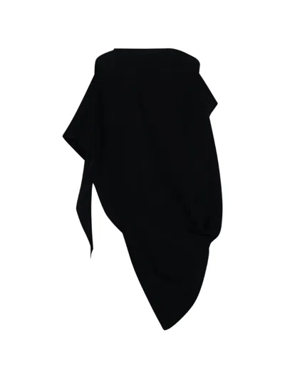 Cfcl Ac Milan Asymmetric Strapless Top In Black