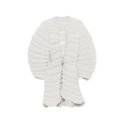 Cfcl Belted Ribbed-knit Jacket In Neutrals