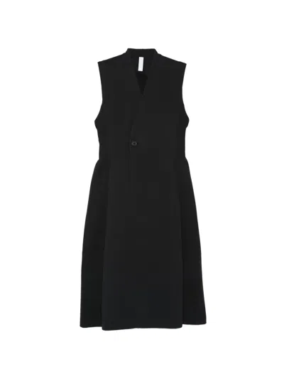 Cfcl Buttoned Sleeveless Long Vest In Black
